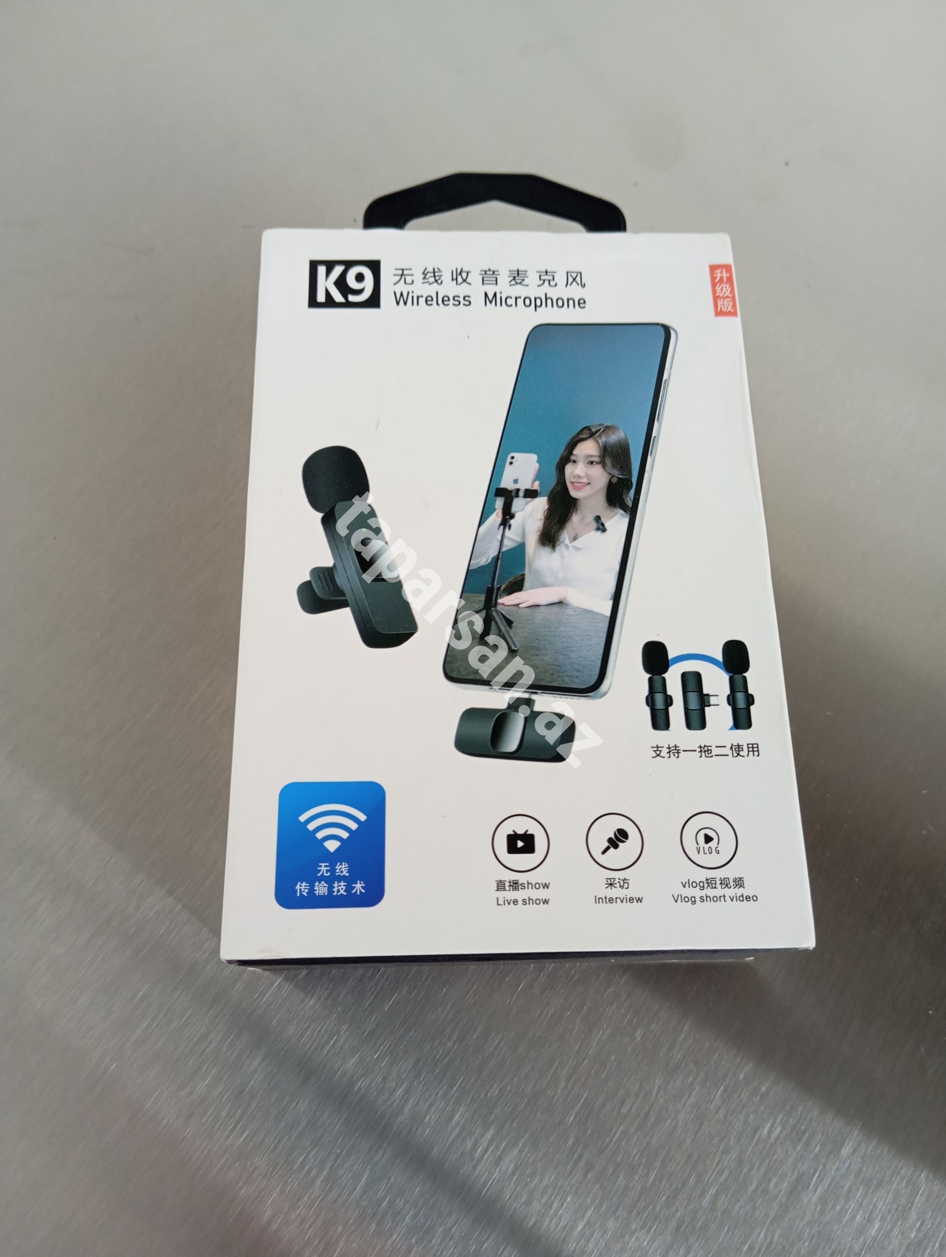 K9 Simsiz mikrofon (Wireless microphone)- Type-C/ iPhone üçün